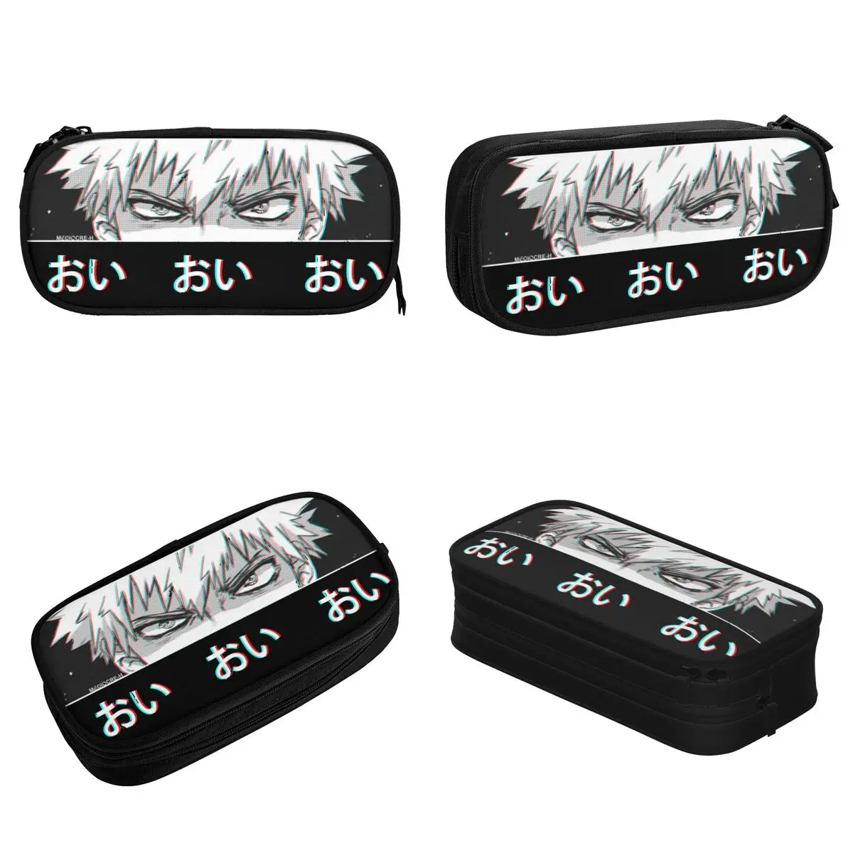 Bakugo Oi Oi Oi Pencil Cases My Hero Academia Pen Holder Bags Student Big Capacity Office Gifts Pencilcases