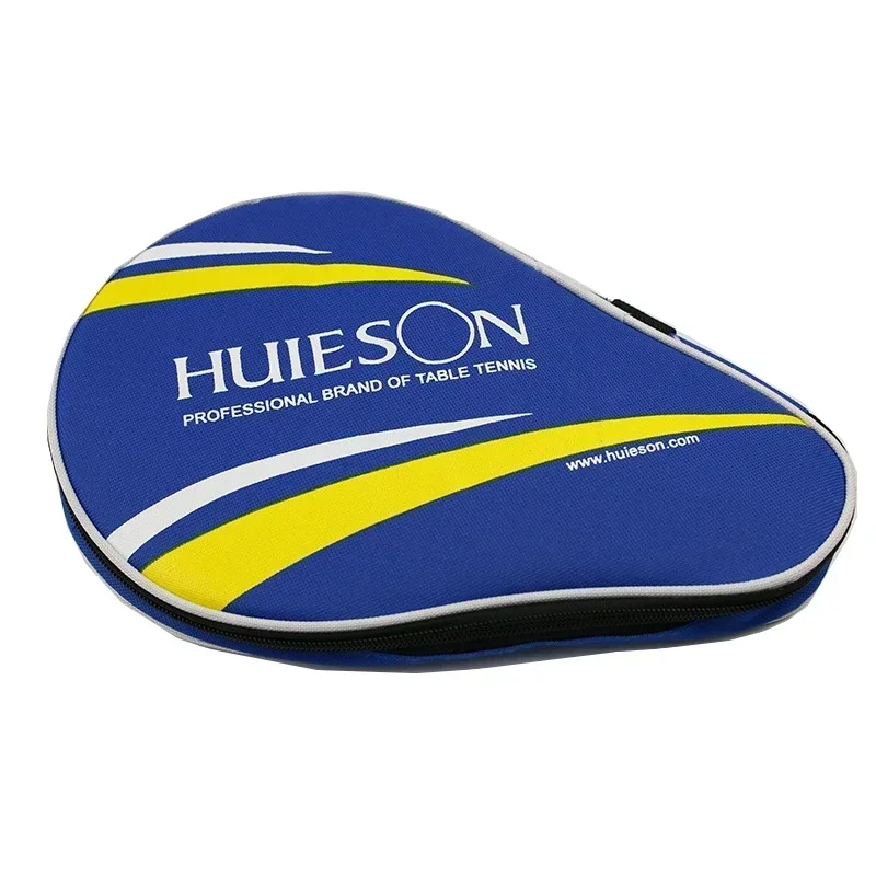 Huieson Double Size Gourd Shape Oxford Cloth Table Tennis Racket Case with Zipper Outer Pouch for 2 Ping Pong Paddle and 3 Balls