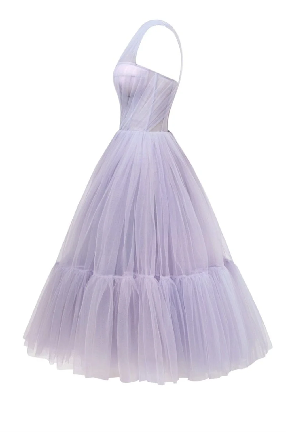 Amanda Sexy One Shoulder Knee Lenght Prom Dress 2023 Ball Gown Tulle فساتين مناسبة رسمية  Sweet Lavender Vestidos De Noche