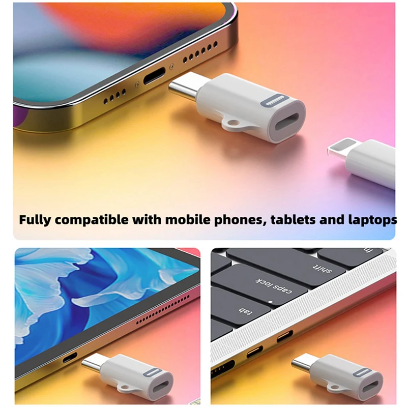 For Iphone15 Cell Phone PD Fast Charging Multi-Function Adapter Lighting Female To Type-C Male Charging Converter,B Easy Install