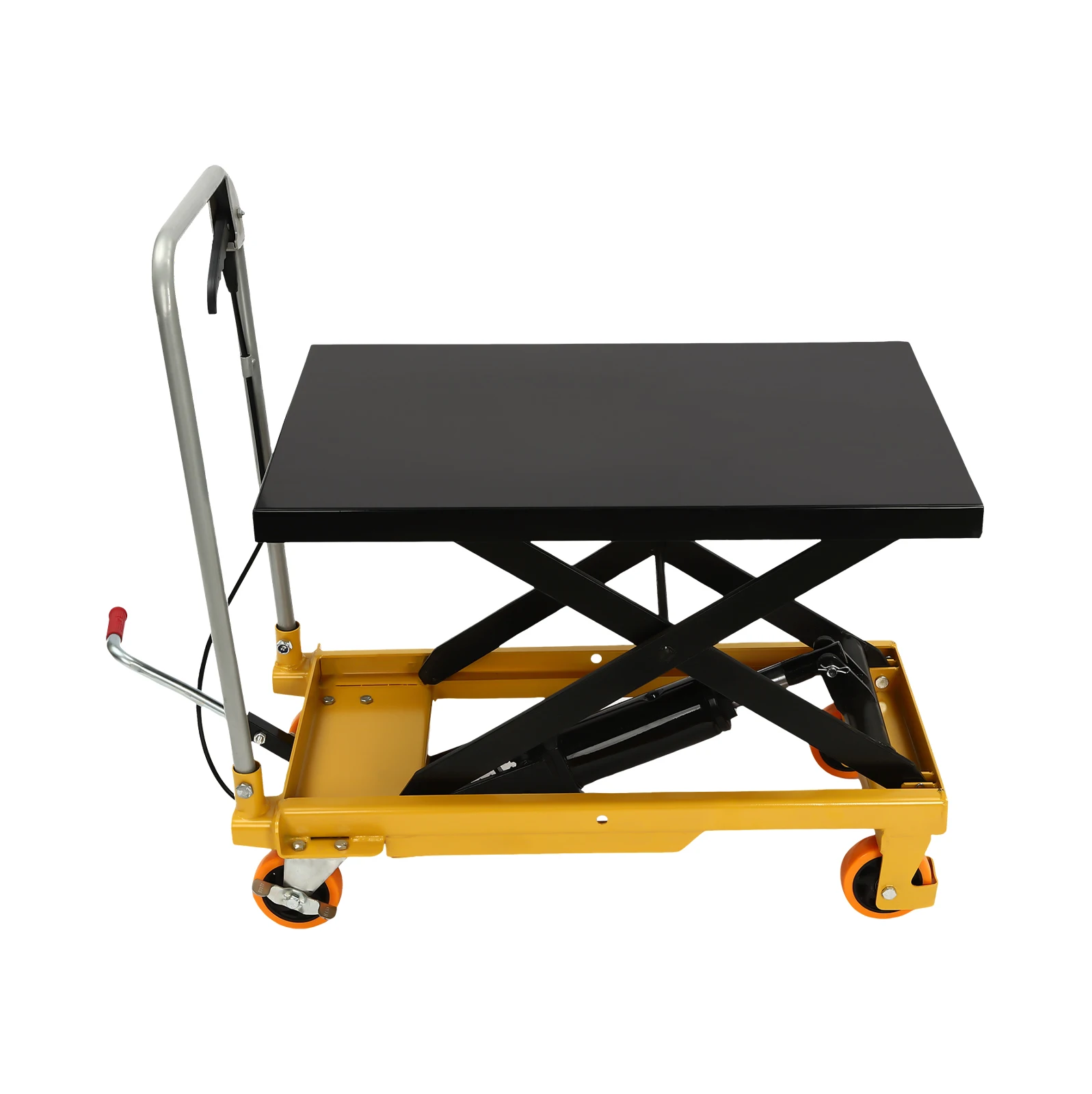 500 Pound Hydraulic Scissor Lift Table Transport Trolley Material Handling Cart For Warehouses Supermarket 27.6*14.32*28.5inch