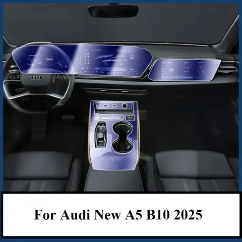 아우디 뉴 A5 B10 2025 액세서리 인테리어 필름 투명 TPU 기어 패널 네비게이션 센터 콘솔 PPF 보호 스티커