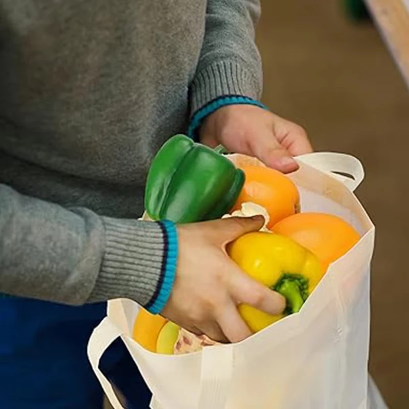 Bolso de mano de tela no tejida, bolsa ecológica con logotipo, precio barato