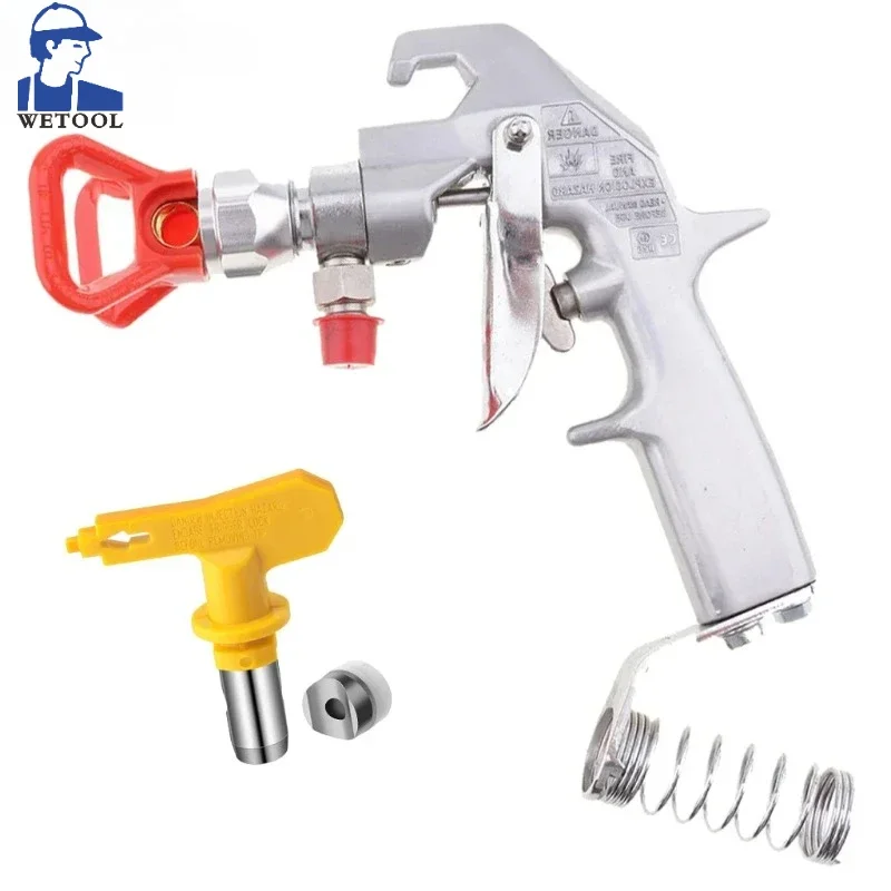 Wetool 5000 PSI Airless Spray Gun 248157 with Guard and 217 Tip Fits road marking Silver Flex Plus