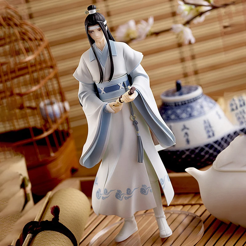 Genuine MDZS Action Figures Wei Wuxian Lan Wangji Unrestrained Anime Figures Model Pvc Tabletop Peripheral Decor Birthday Gifts