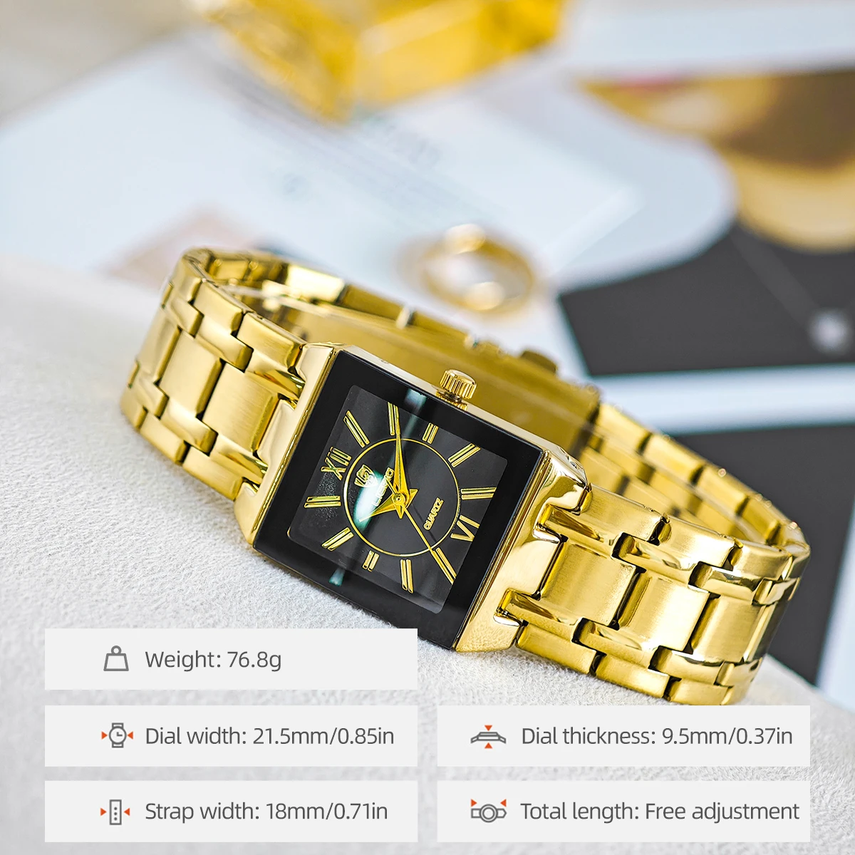 LIEBIG Lady Business Classic Waterproof Quartz Wristwatches Fashion Women's Watches Ladies Elegant Stainless Steel Strap Watch