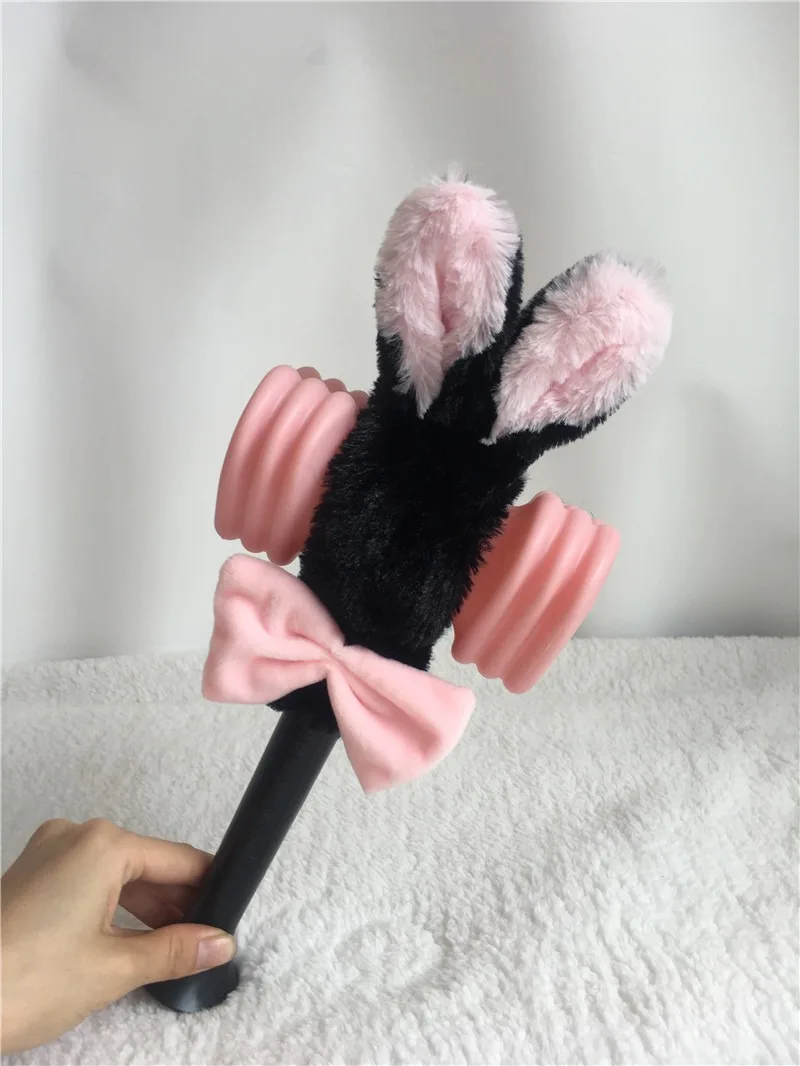 1pcs Plush Light Stick Cover Black Cute Rabbit for Decorate Pink Hammer Lamp LISA ROSE JENNIE Lightstick