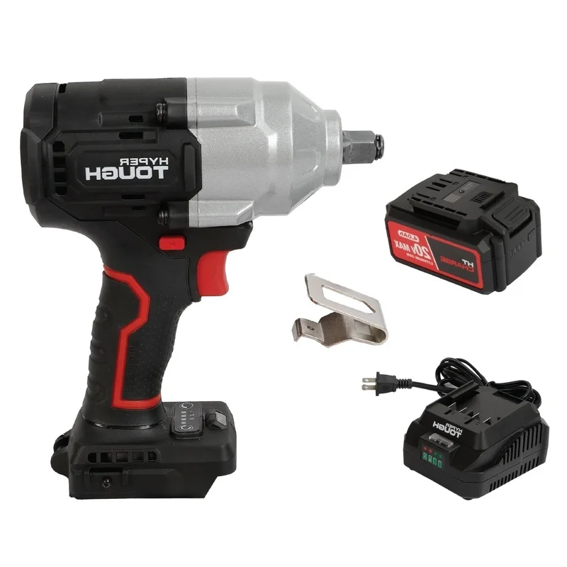 

20V Max Brushless 12 Inch Cordless Impact Wrench 550 ft-lbs Torque 4.0Ah Battery Charger LED Light 3 Speed Control Belt Clip