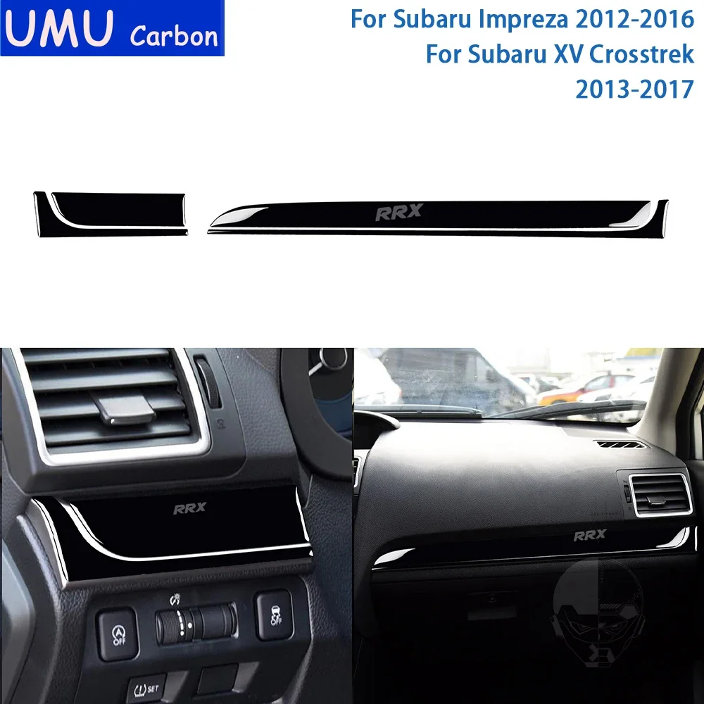 

For Subaru Impreza 2012-2016/Subaru XV Crosstrek 2013-2017 Car Accessories Black Plastic Instrument Panel Cover Trim Sticker