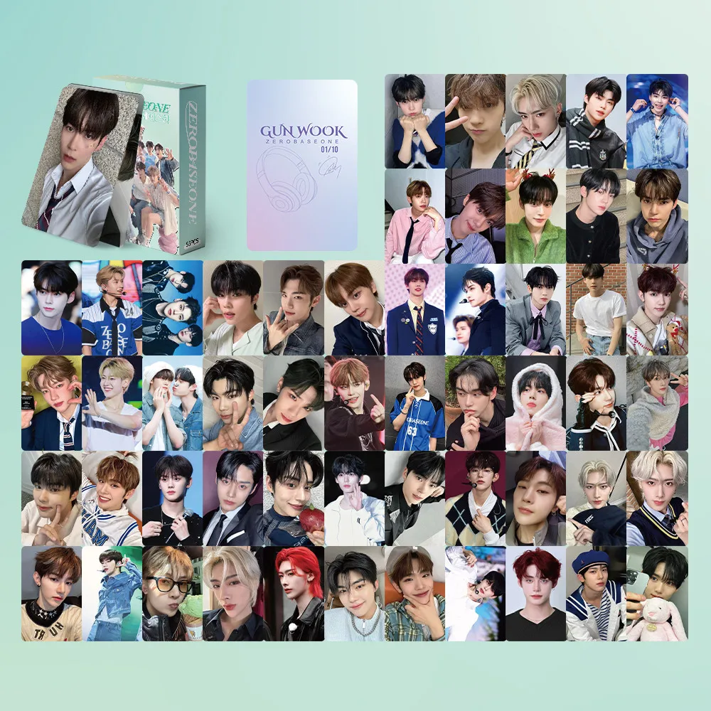 55Pcs Kpop Boy Band ZEROBASEONE New Album Lomo Card Photocards Double Sided Printd Postcards Fans Collection