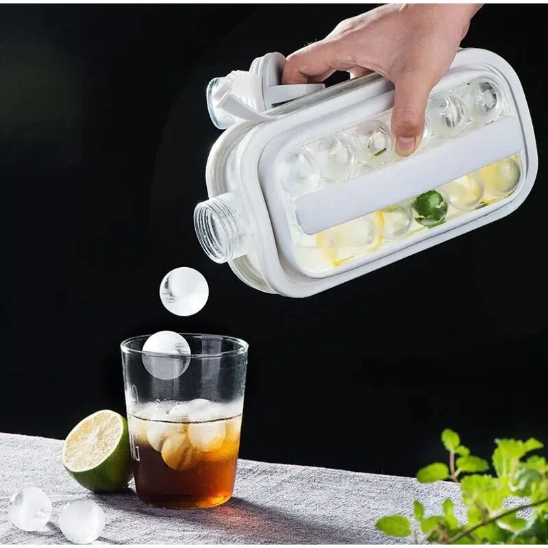 2-in-1 Faltbarer Eisbereiter Wasserflasche Lebensmittelechte Silikon-Eiswürfelform Tragbarer Wasserkocher Eisbox Haushalts-Trinkgefäß – Detail 10
