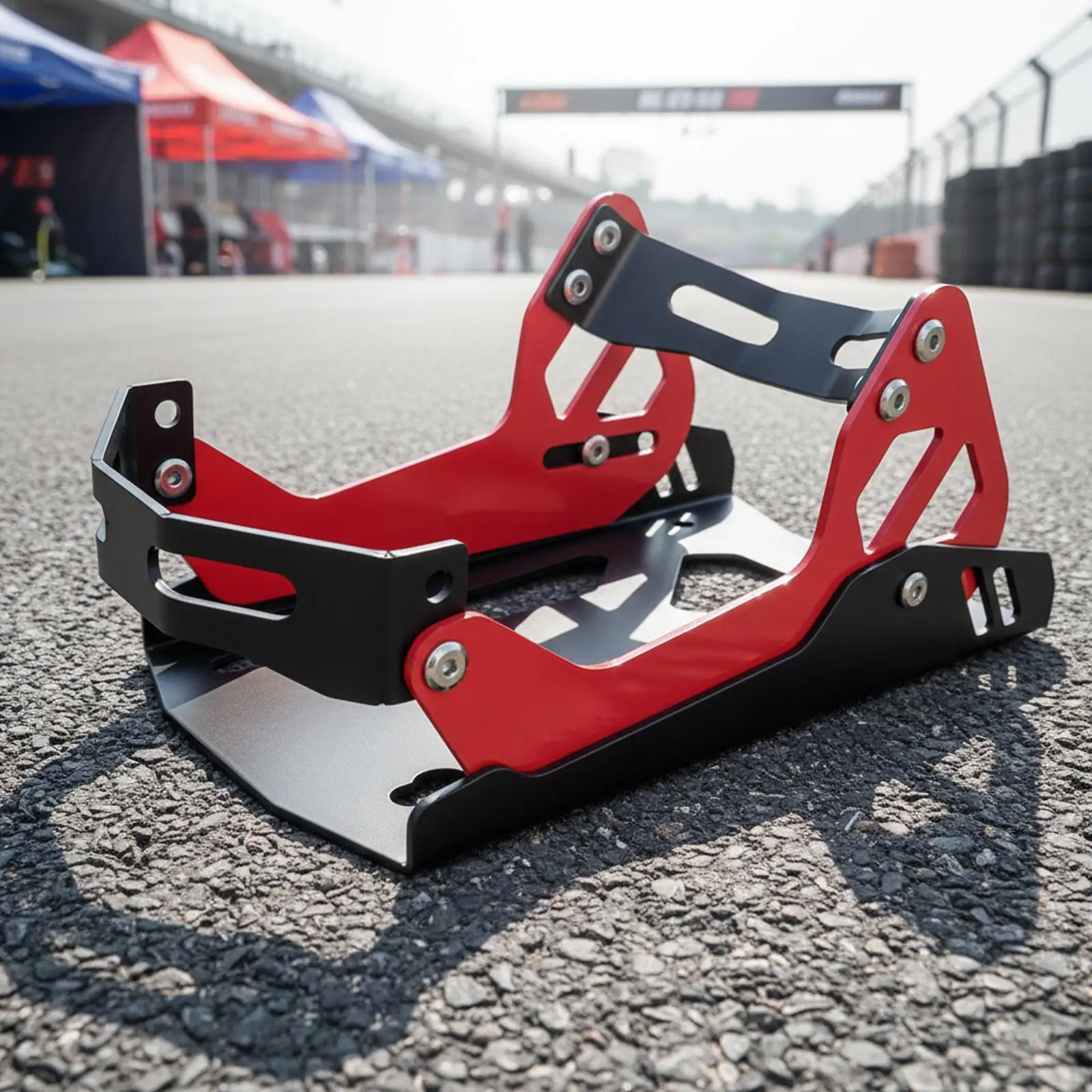 

Space Saving Iron Motorcycle Wheel Chock Portable Front Tire Stand for Car Trailer Accessories Transport and Tuning