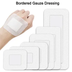 5Pcs Grenzt Guaze Pad Sterilisiert Wunde Dressing Wasserdicht Klebstoff Wunde Gips Verband Aufkleber Home Reise Erste Hilfe Kit