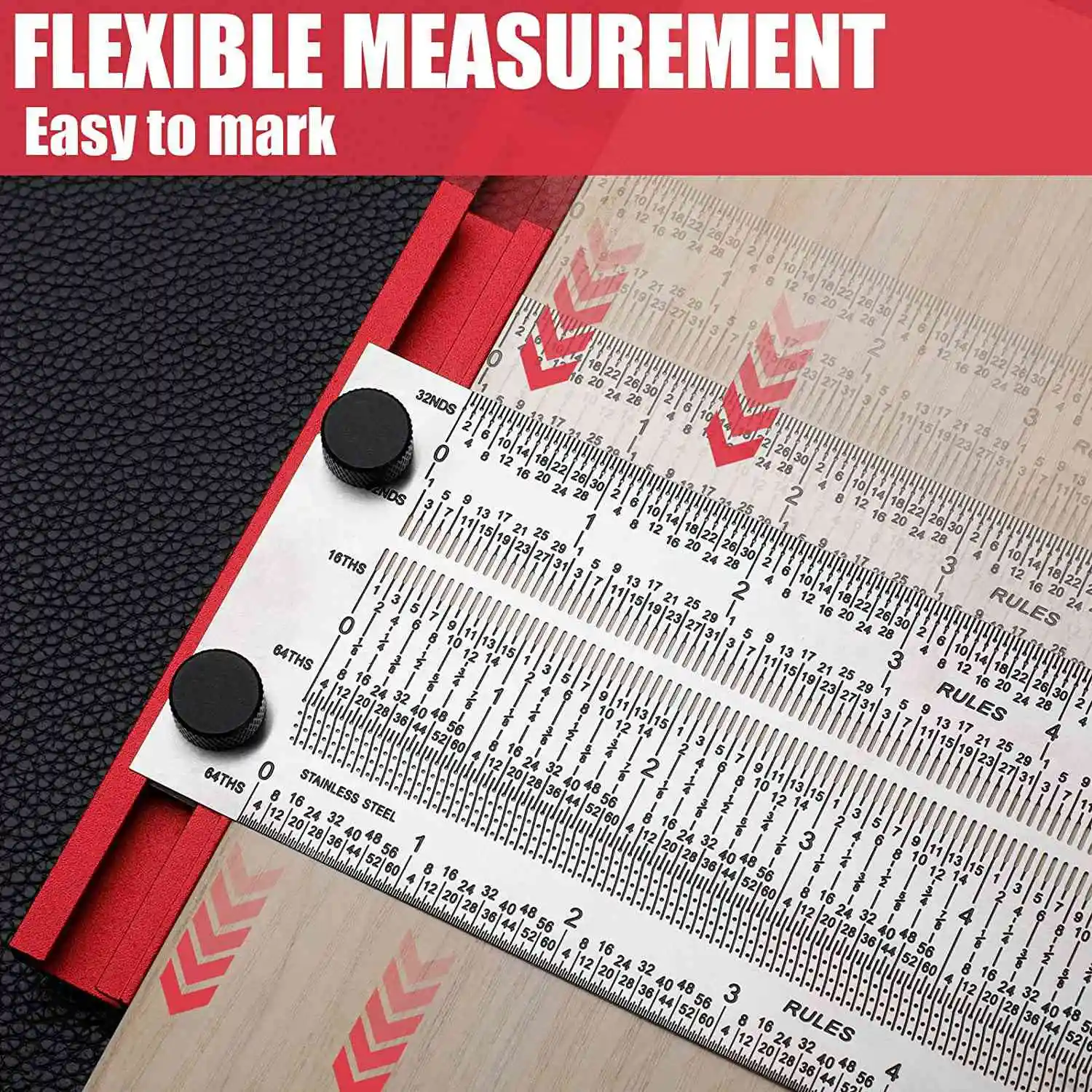 2 Pcs Precision Marking T Ruler Set T Square Precision Marker T Ruler Bag for Woodworking (6 Inch, 12 Inch)