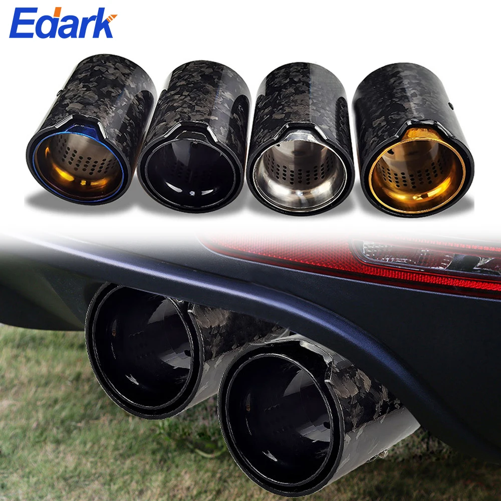 

1 Pair Professional Car Forging Carbon Fiber with Stainless Steel Exhaust Tip End Pipe for Bmw M2 M3 M4 Tail Throat 4 Colors New