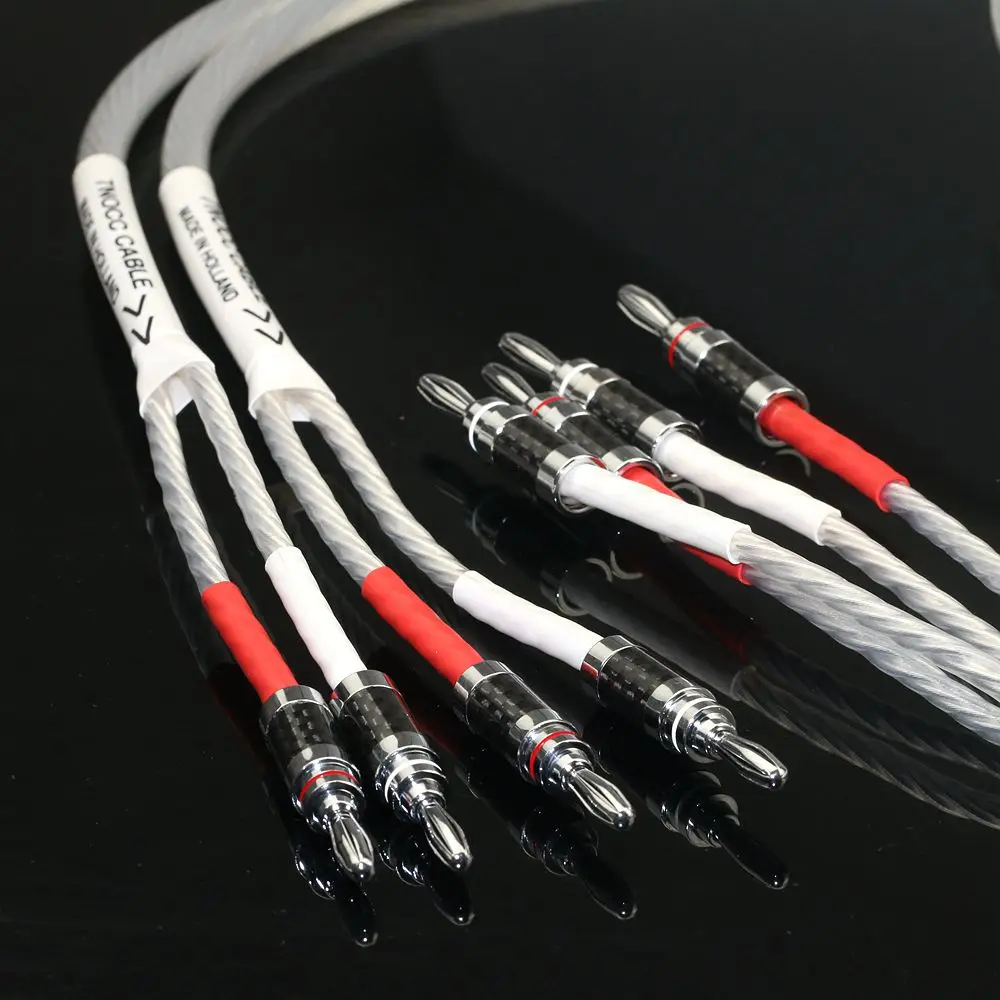 meeaocc 12-core HIFI Silver Plated Speaker Cable Hi-end 7N OCC Speaker Cable Hi-Fi System Y Plug Banana Plug Amplifier cable