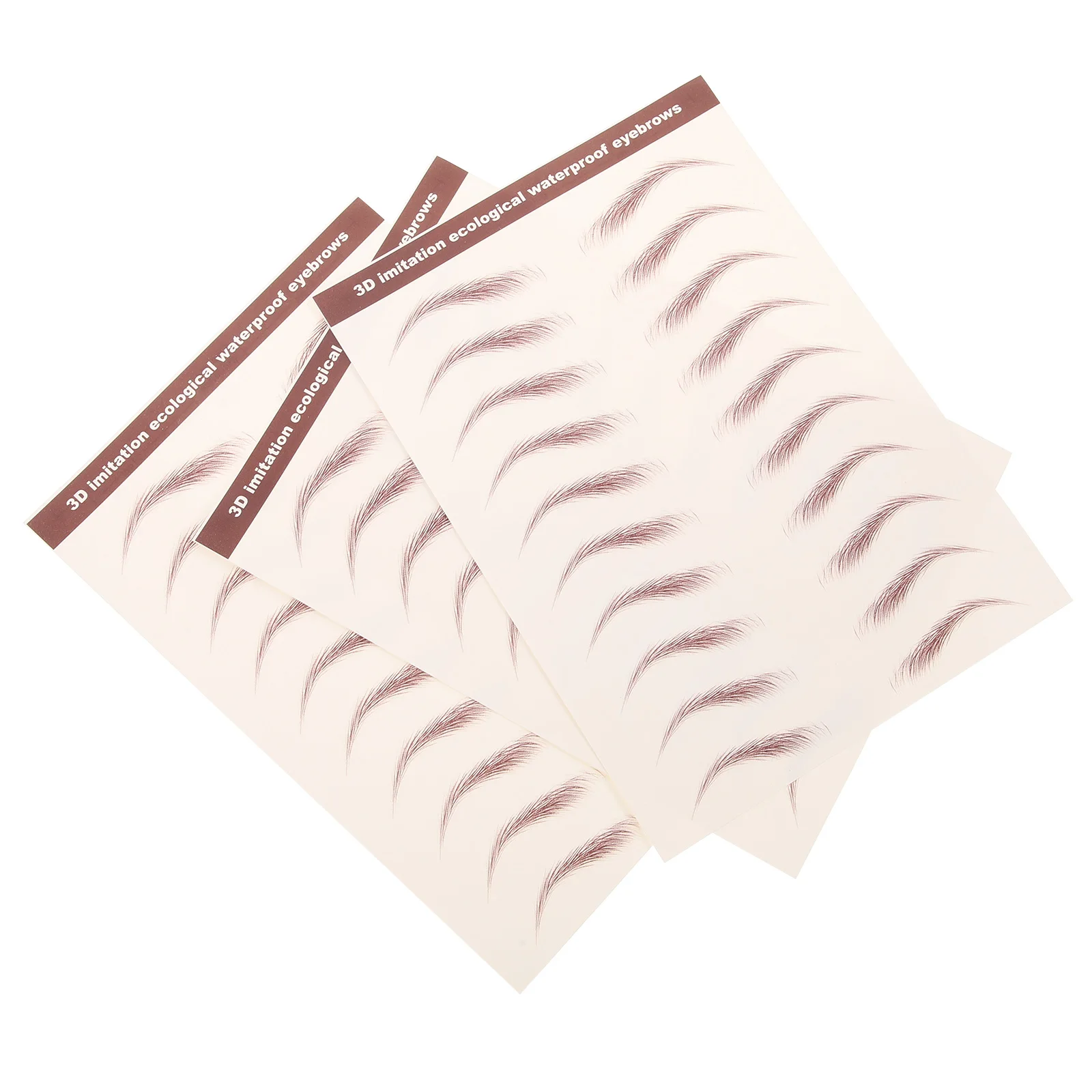 

Eyebrow Stickers Waterproof Brown Fake Eyebrows Tattoo Peel Off Eye Makeup Supplies Grooming Shaping Realistic Long Lasting