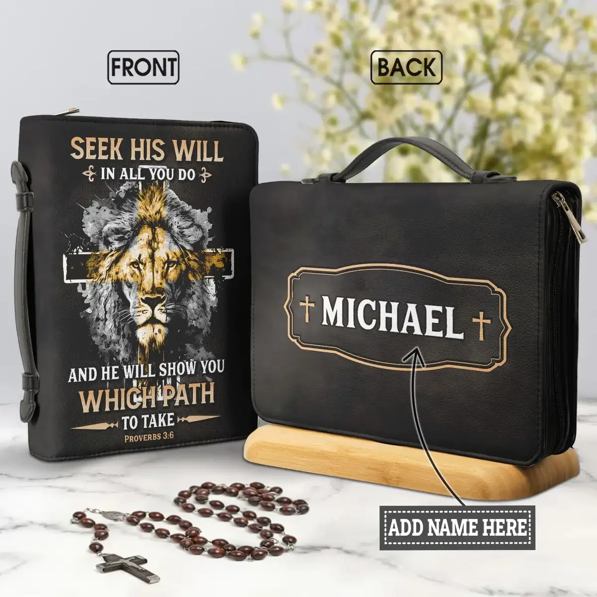 

He Will Show You Which Path To Take Proverbs Bible Hymns Bible Cover Personalized Book Protective Case High Quality Bible Bags