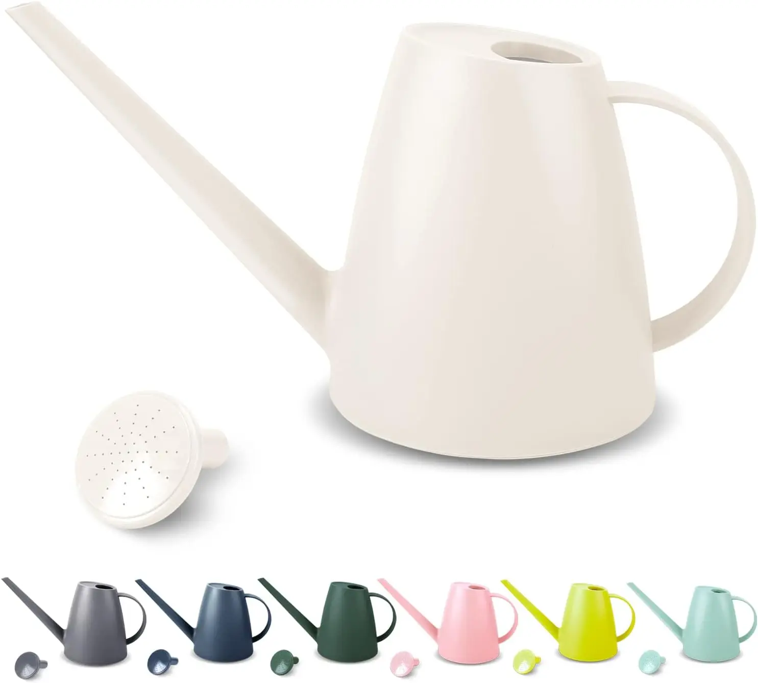 

Белая лейка объемом 1,8 л для комнатных растений, с длинным носиком для точного полива цветов в саду и дома, емкость 0,5 галлона