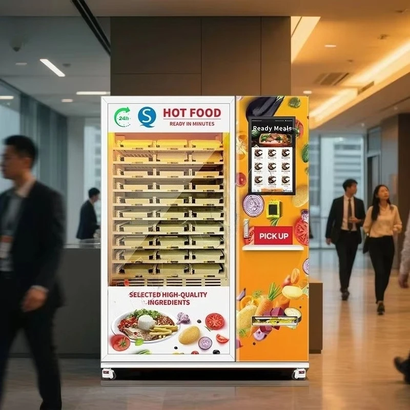 

High Quality Customized OEM Microwave Vending Machine 22 Inch LED Touch Screen Hot Food Dispenser for Office Sale