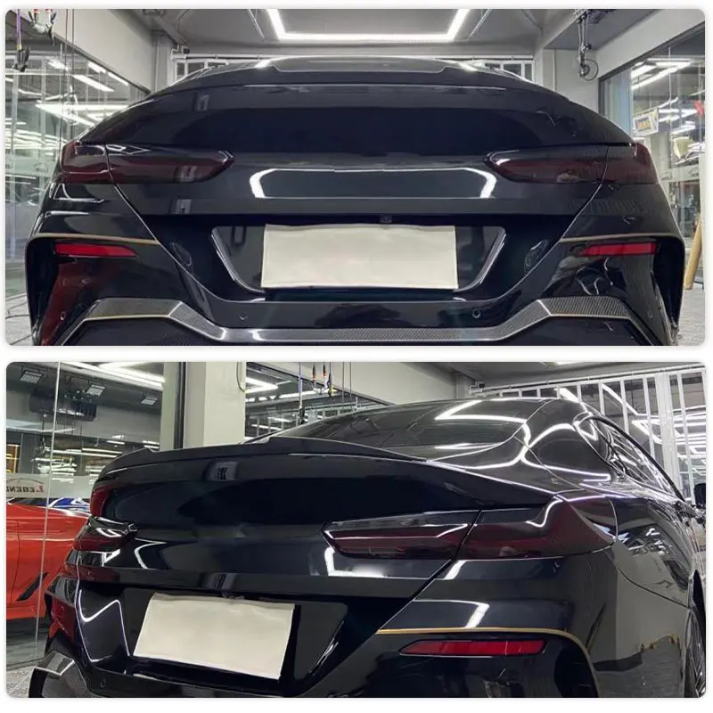 Dry Carbon Car Rear Trunk Spoiler Wings For BMW 8 Series G16 840i Gran Coupe M-Sport 2018-2022 Auto Tail Boot Lid Wing Lip