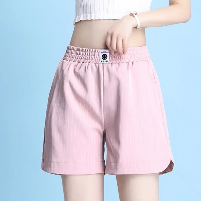 レディースパンツ クロッチジッパーオープン ハイウエスト ワイドレッグ ショートパンツ レディース 夏新作 ルーズ カジュアルパンツ Aラインスタイル 薄手 スポーツ