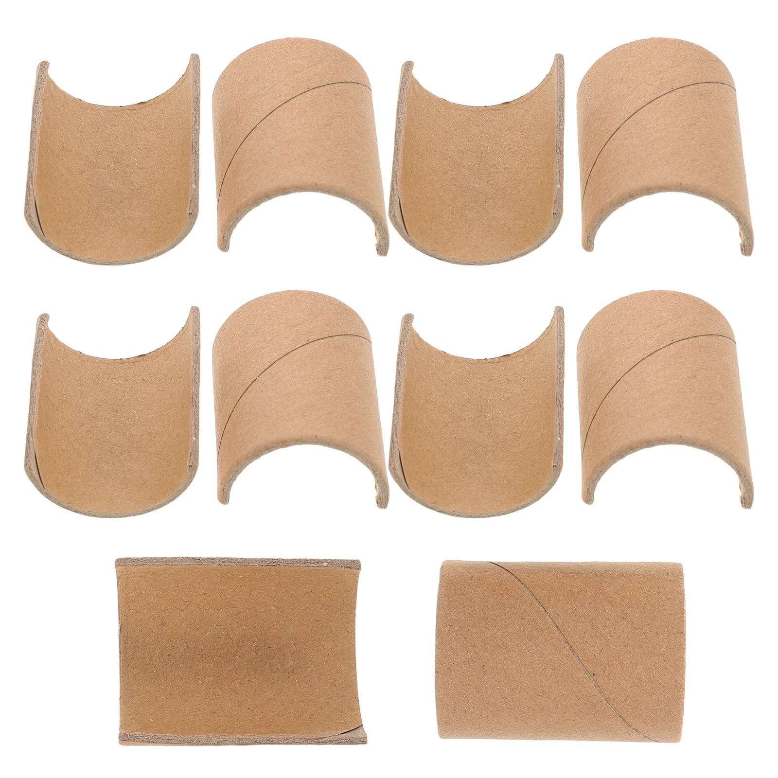 

10pcs Craft Tubes Half Round Kraft Paper Decorative Roll Kids Educational Tools Durable Material Classroom Interaction
