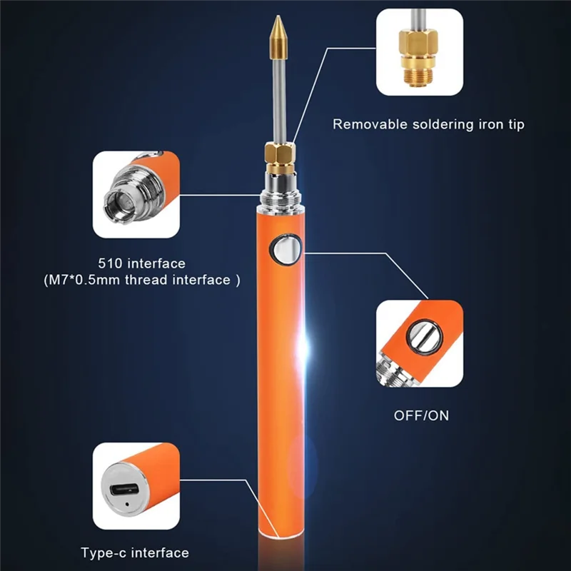 ХОРОШИЙ комплект паяльника, беспроводной бытовой электрический паяльник 5 В 15 Вт 1100 мАч портативный паяльный комплект, для домашней сварки своими руками
