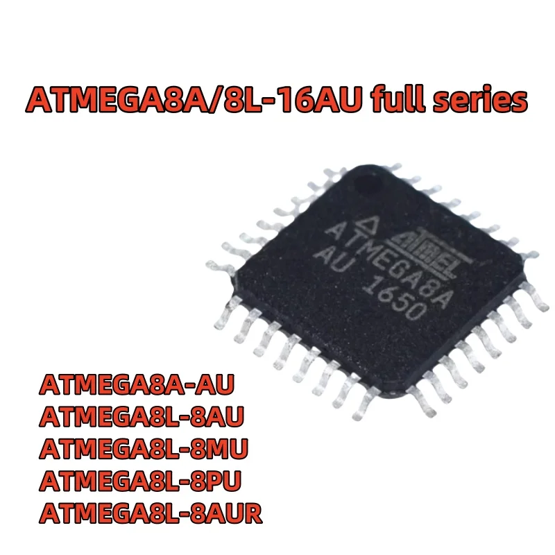 

ATMEGA8A/8L-16AU Full Series ATMEGA8A-AU ATMEGA8L-8AU ATMEGA8L-8MU ATMEGA8L-8PU ATMEGA8L-8EUR ATMEGA8A-PU Plug in ATMEGA8A-MU