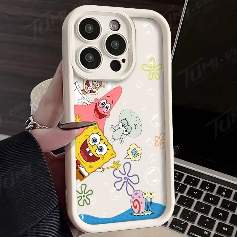 

Anime SpongeBobs Silicone Phone Case For Samsung Galaxy S25 S24 S23 S22 S21 Ultra Plus FE A35 A55 A34 A54 A56 A16 A15 A33 Cover
