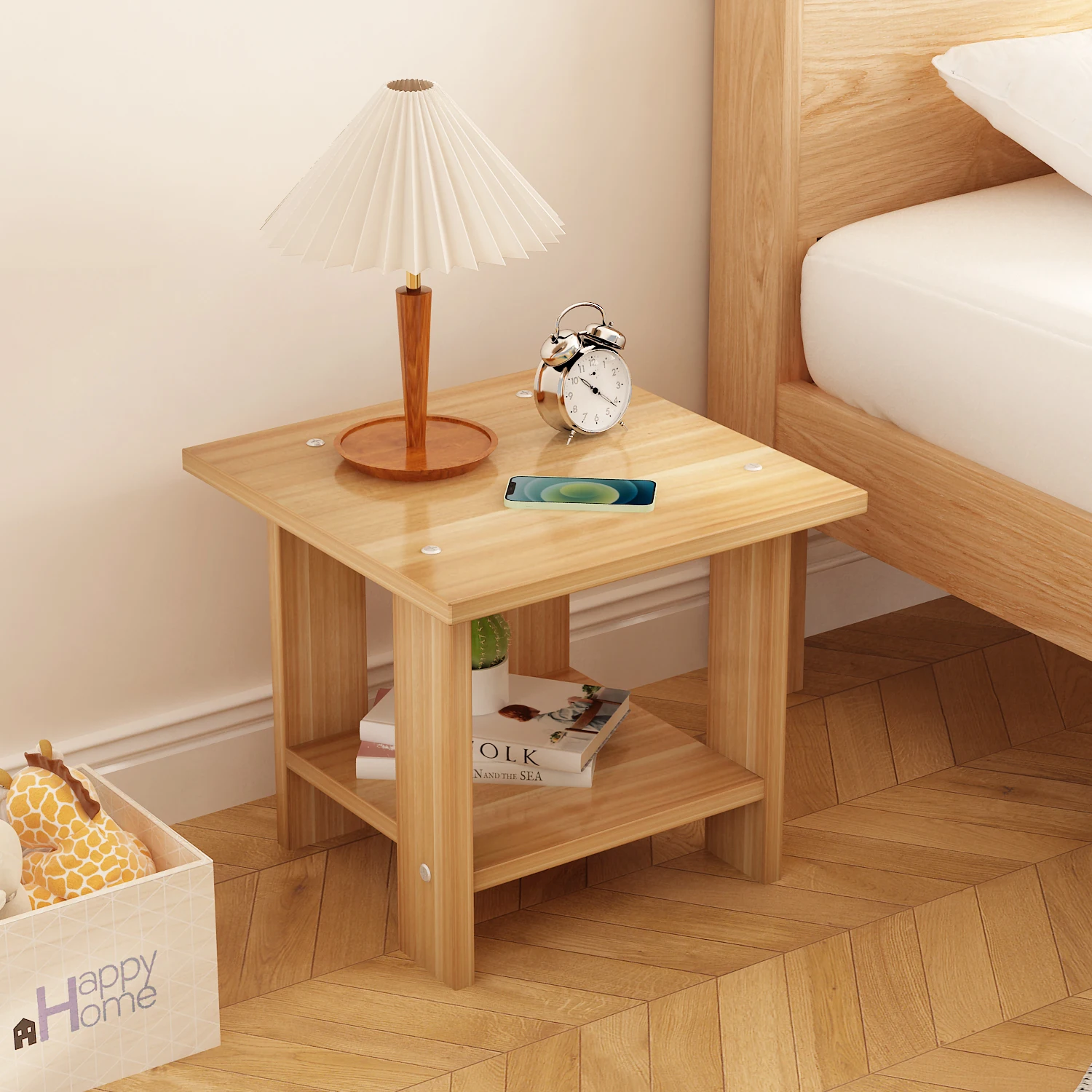 

Small table, sofa side few household living room, small apartment coffee table, rental house, bedside shelf, Nordic simple