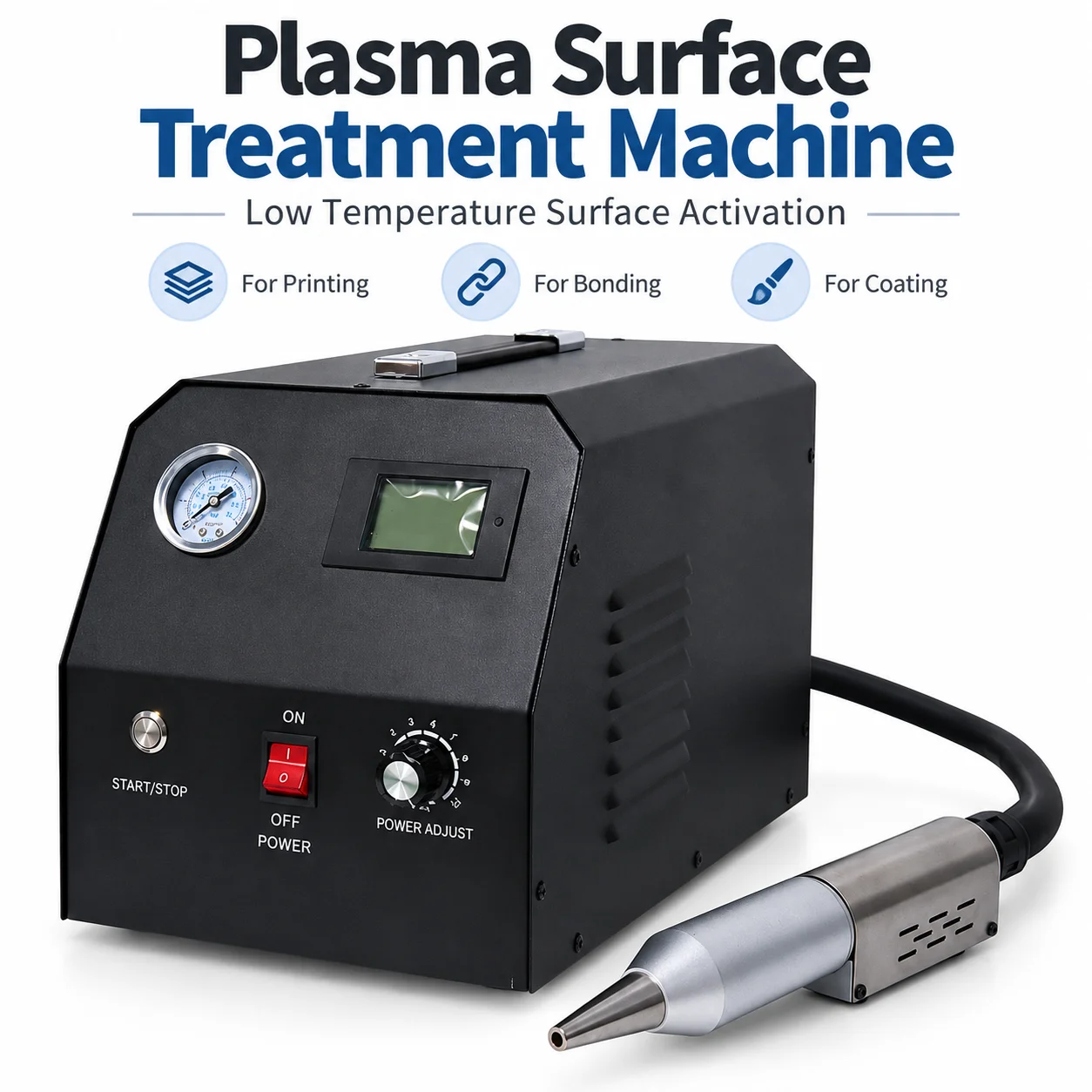 AOLIVIYA Plasma Surface Treatment Machine Low Temperature Plasma Cleaner Plastic Metal Printing Adhesion Bonding 220V