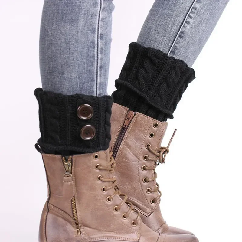 

Fried dough Twisted wool socks Solid color Women's crochet boots Boot covers Boot covers Boot covers Gaiters Thermal socks