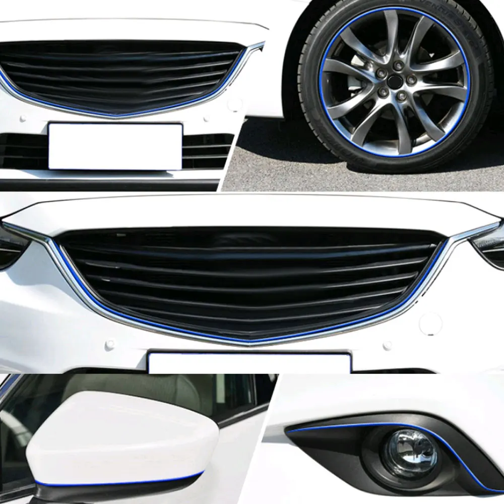 1 Roll Universal Car Chrome Protection Wheel Rim Collision Strips Grille Clips ABS Auto Exterior Decoration For bmw f30