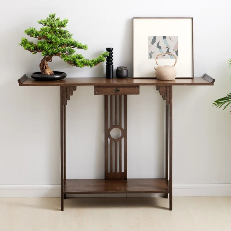 

Entrance table against the wall Solid wood entrance table Living room strip case End view table Entrance cabinet Narrow style