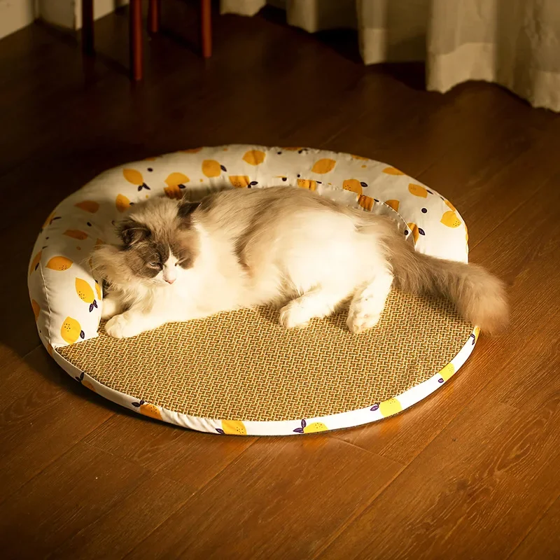 Summer Pet Mat Cool Vine Mat for dog and cat，cat nest four seasons universal mattress sleeping with dog sofa bedding supplies.