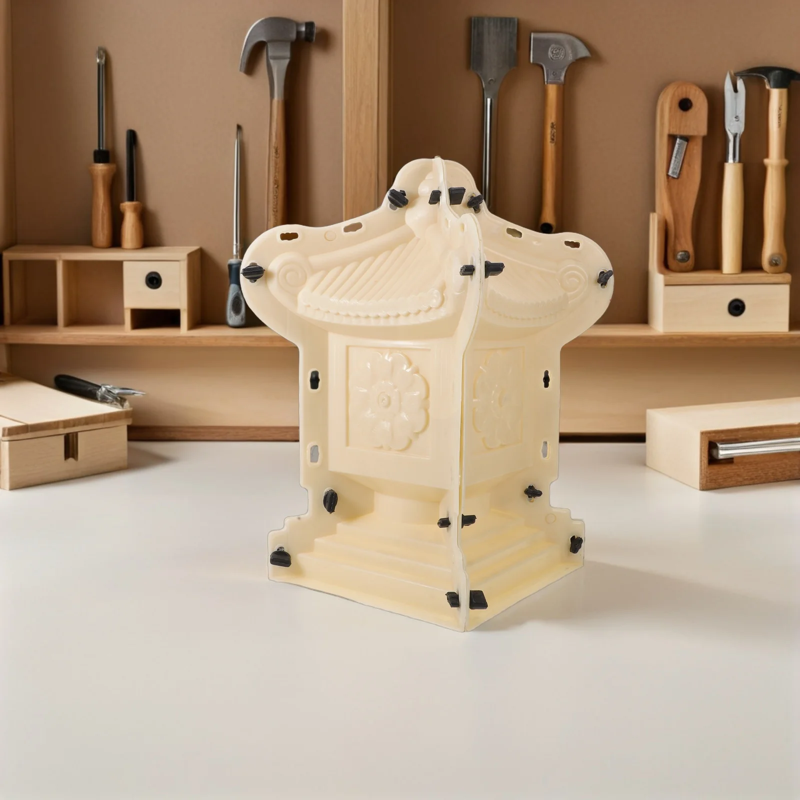 

Pagoda Concrete Statue Mold Plastic Chinese Architectural Cement Mold Easy Demolding Weather Resistant Garden Villa Yard