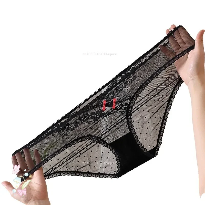 Plus Size Lingerie Sexy Panties Women\'s Gauze Translucent Lace Underwear Women Court Aristocratic Style Women Bragas Sexy Briefs