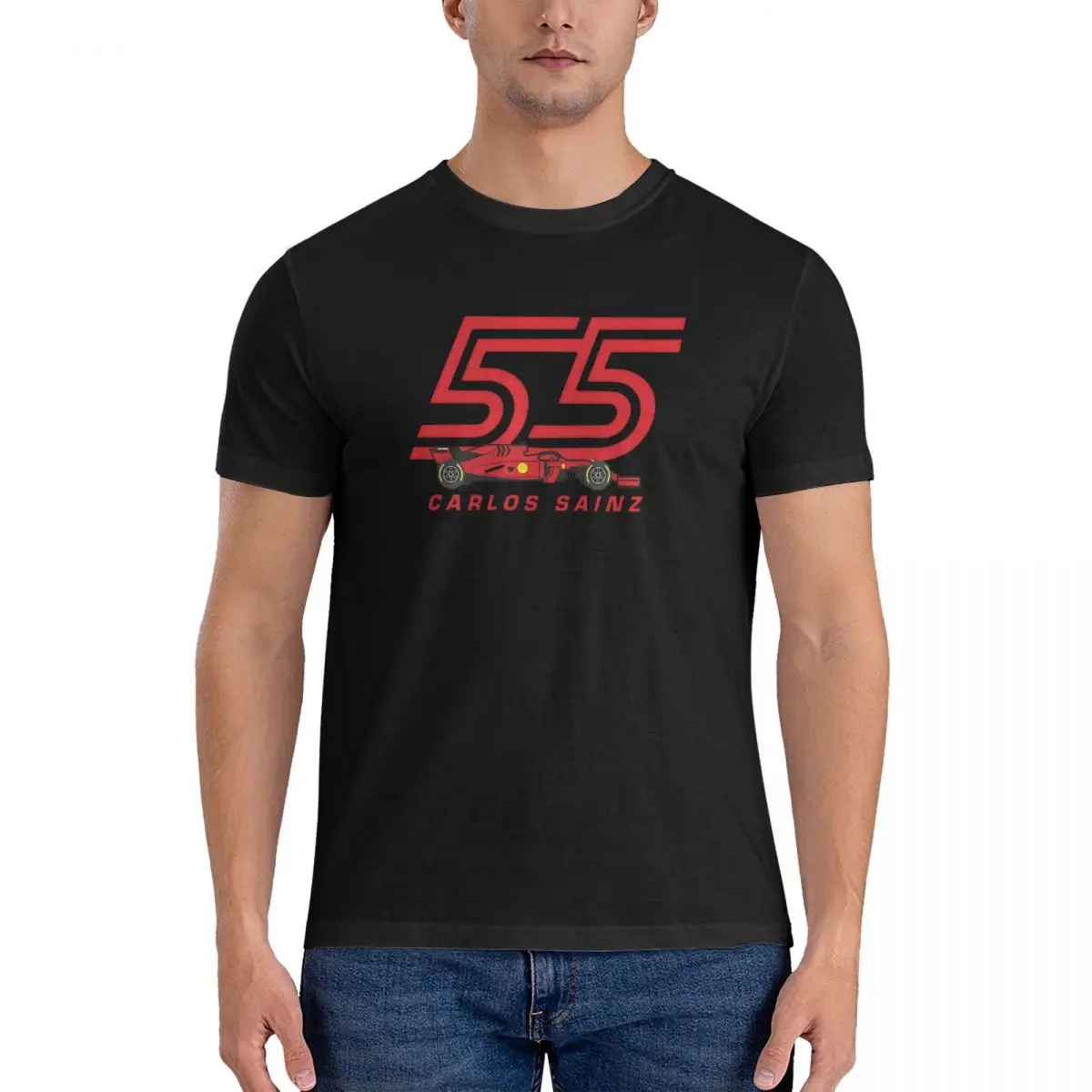 Casual Remarkable T-Shirts Men Crewneck Pure Cotton T Shirts Carlos Sainz Short Sleeve Tees Gift Idea Tops