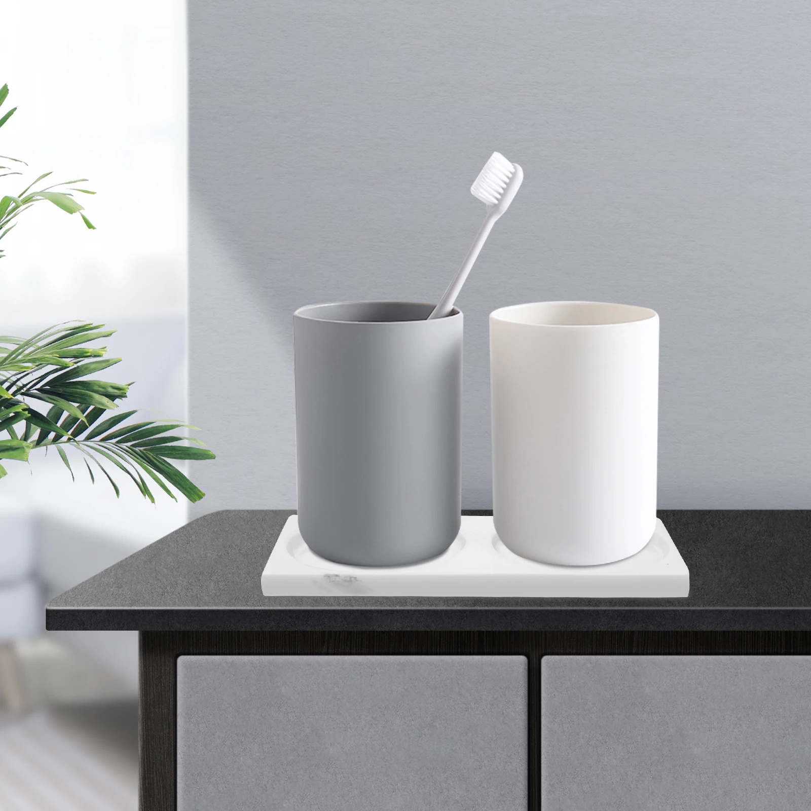 

Resin Coaster Bathroom Cup Marble Serving Tray Holder Vanity Desktop Marble Decor Kitchen Counter Storage ganizer