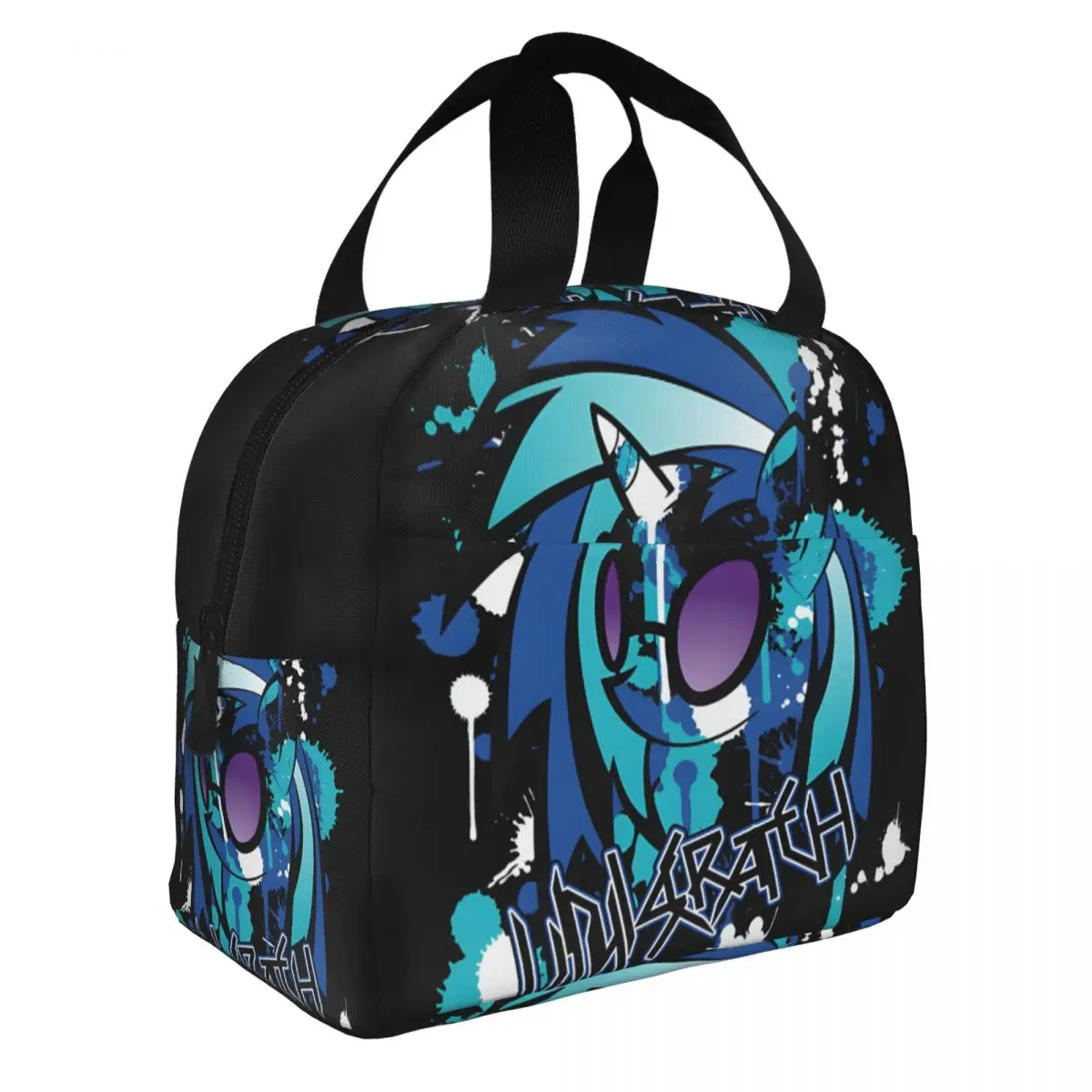 School Vinyl Zipper Closure Portable My Little Pony Food Bags Grils Lunch Bag