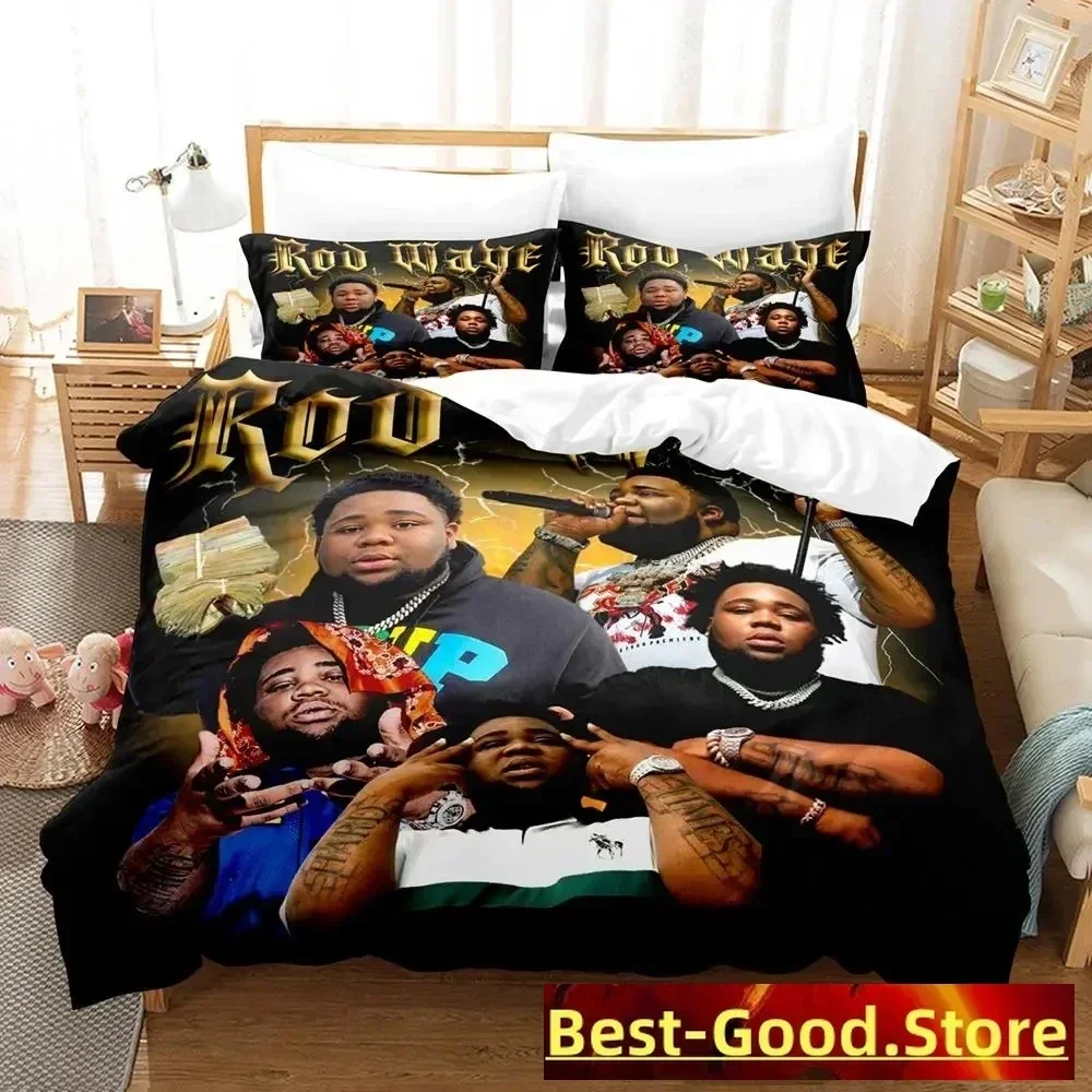 2025 Popular Rod Wave 3D Print Comforter Bedding Set,Duvet Cover Bed Set Quilt Cover Pillowcase,King Queen Size Bedding Set Kid