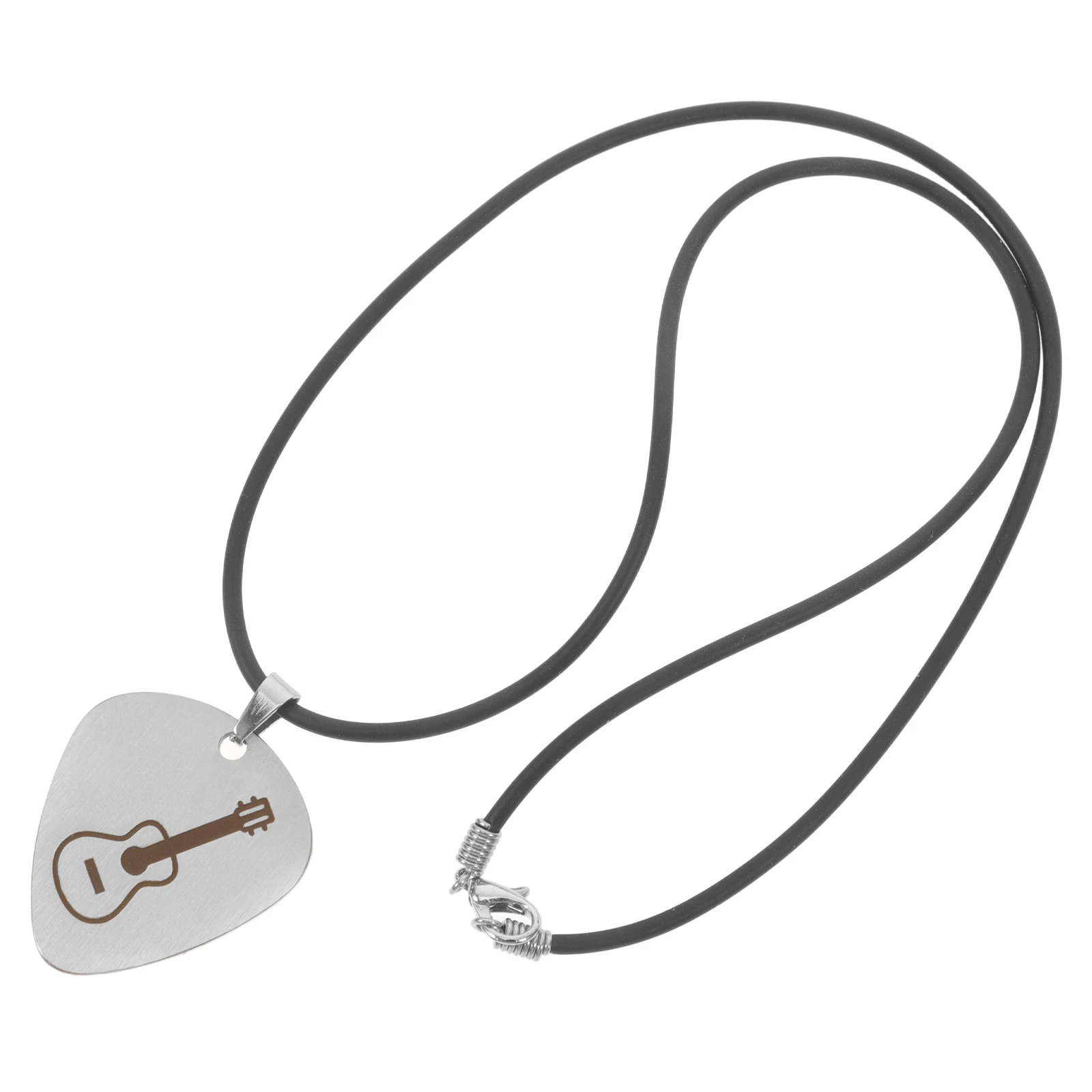 

Guitar Pick Pendant Jewelry Guitae Picks Necklace Accessories Silver Pendants Man