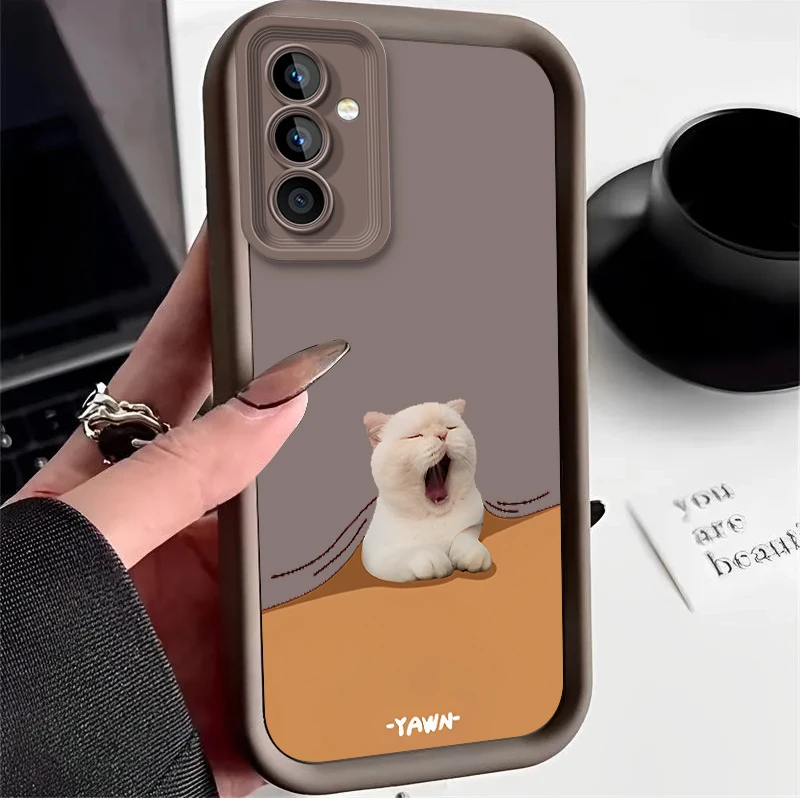 Cat Dog Cry Case for Samsung Galaxy A31 A30 A24 A23 A22 A21S A20S A20 A14 A13 A12 4G A11 EU A10S A05 A05S A04 A03 Silicone Cover