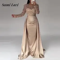 Women Fashion Sequin Patchwork Evening Dress Elegant O-neck Long Sleeve Pleat Solid Long Dress Sexy Hight Waist Slim Party Dress