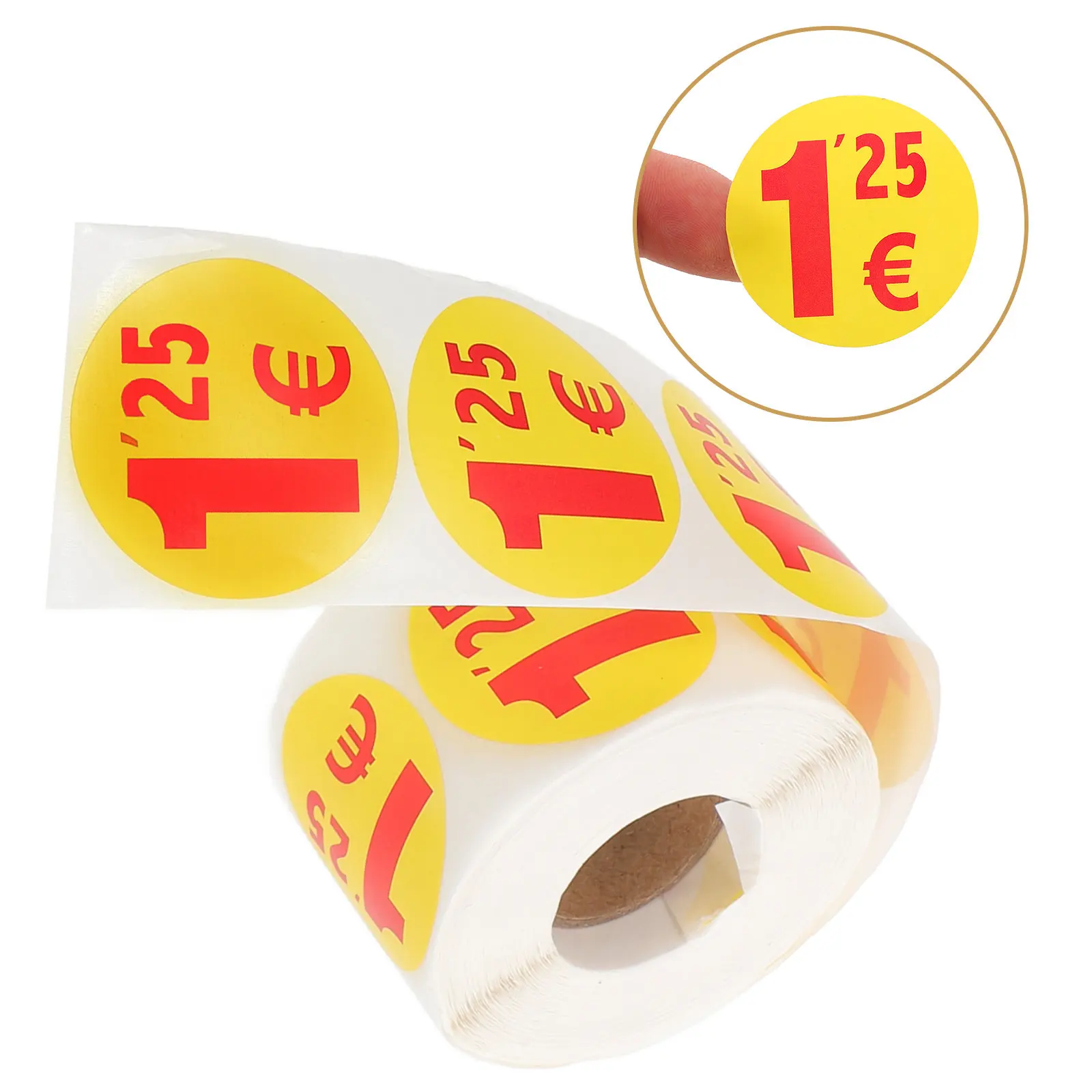 

1pcs 1 Roll Price Label Stickers Round Bright Pricing Stickers For Supermarket Sale Small Business Retail Stores