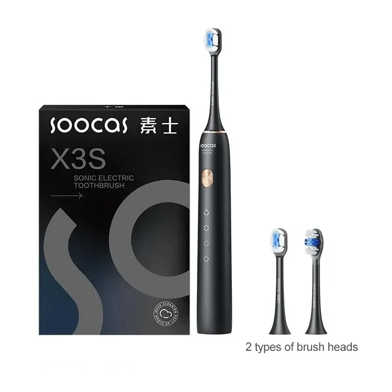 

SOOCAS X3S Adult Sonic Electric Smart Toothbrush IPX8 Waterproof 180 Days Battery Life Ultrasonic Soft Cloud Toothbrush Heads