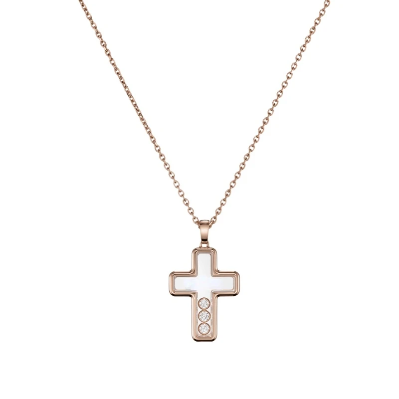 

2024 Original Luxury Jewelry -925 Silver Couple Charming Women's Cross Necklace with Zircon Sliding Design - Festival Party Gift