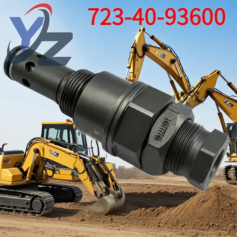 

723-40-93600 Excavator Overflow Valve PC200-8 PC220-8 Main Relief Valve for Komatsu 7234093600