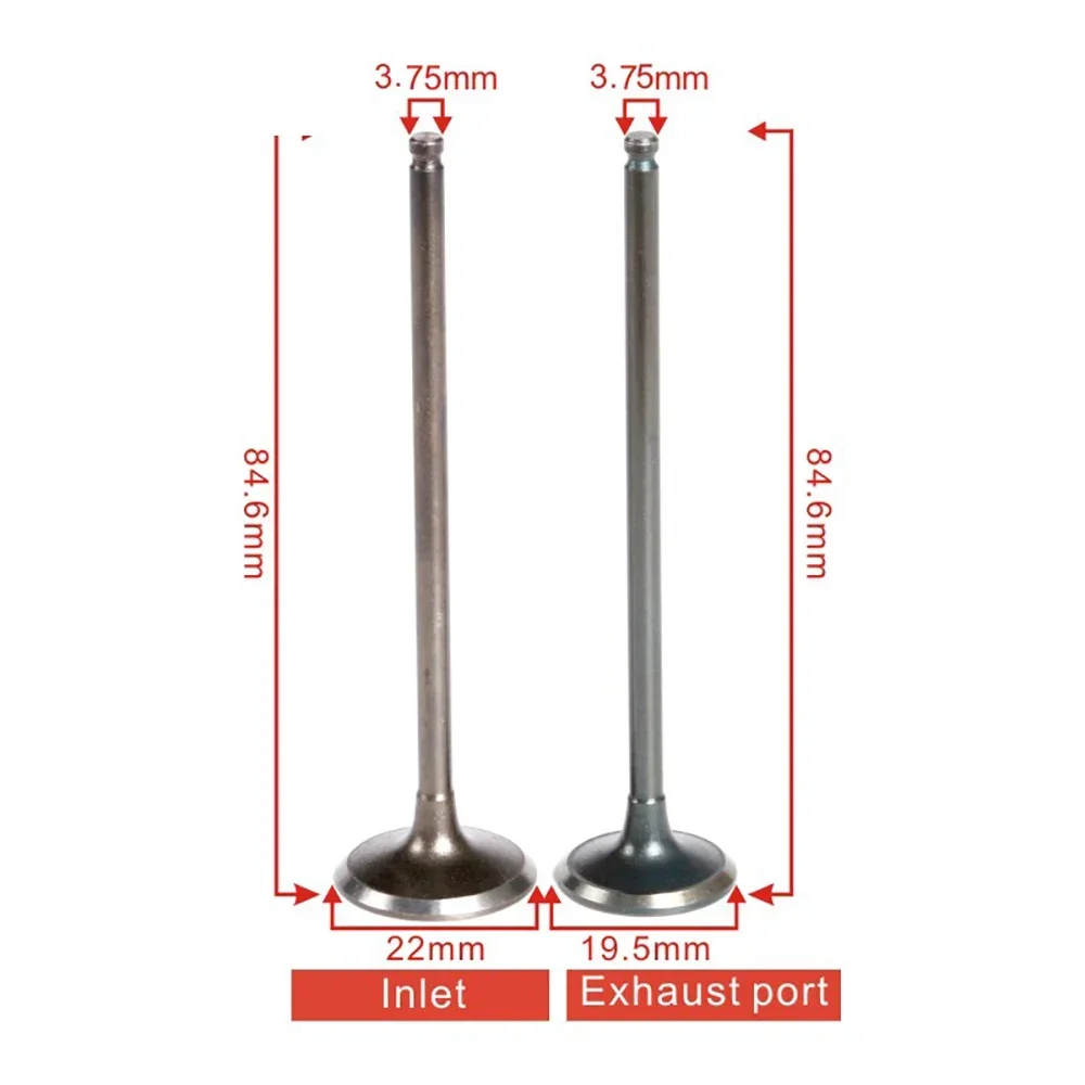 3.75mm Motorcycle Inlet Outlet Intake Valve Exhaust Stem Kit For Honda CBR400 NC23 NC29 CBR23 29 CBR CB 400 CB400 NC31